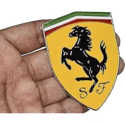 SUKICHI® Mini 3D Metal Chrome Sticker Emblem Badge Logo | for Cars, Laptops and Mobiles | Compatible with All Cars and SUVs (Ferr-ari Car Emblem)-picture-28