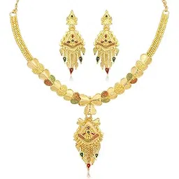 sukkhi Classy 24 Carat Gold Plated Necklace Set for Women (N73749)-picture-45