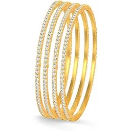 sukkhi Classy Gold Plated Set OF 4 Australian Diamond Single Line Bangle for Women-picture-29