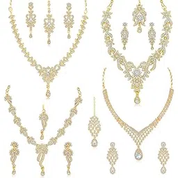sukkhi Dazzling Gold Plated Combo Necklace Set for Women (CBNS104224)-picture-10