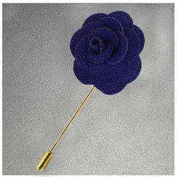 sullery HANDMADE ROSE FLOWER LAPEL PIN Lapel Flower Womens Camellia Handmade Boutonniere Stick Brooch Pin Jewelry Gold Blue Brass Brooch For Men And Boys image 2