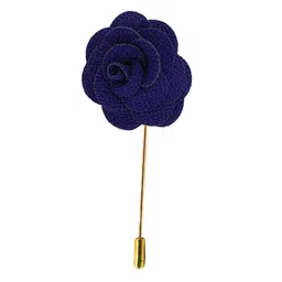 sullery HANDMADE ROSE FLOWER LAPEL PIN Lapel Flower Womens Camellia Handmade Boutonniere Stick Brooch Pin Jewelry Gold Blue Brass Brooch For Men And Boys image 1