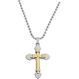 sullery Christmas Gift Lord Holy Jesus Christ Crucifix Cross Locket Gold Stainless Steel 01 Necklace Pendant for Men and Women-picture-12