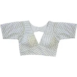 sumaira tex Womens Fancy Readymade Half Sleeve Sequins Saree Blouse-picture-17