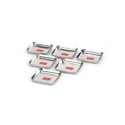 Sumeet Silver Stainless Steel Plates - Set of 6-picture-18