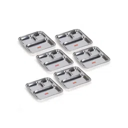 Sumeet Silver Stainless Steel Plates - Set of 6-picture-37