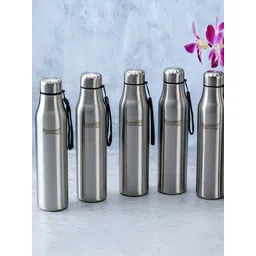 Sumeet Silver Toned 6 Pieces Double Wall Vacuum  Stainless Steel Water Bottles 1 L Each-picture-16