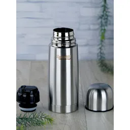 Sumeet Silver Toned Double Wall Vacuum Stainless Steel Water Bottle 400 ml image 4