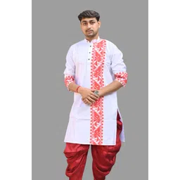 sumit online Men Self Design Pure Cotton Straight Kurta-picture-16