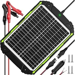 Sun Energise 20W 12V Solar Powered Battery Charger & Maintainer, Built-in Smart MPPT Charge Controller, Waterproof 20 Watt 12 Volt Solar Panel Trickle Charging Kits for Car Auto Boat RV Marine Trailer-picture-21