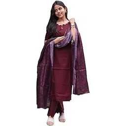 sun fashion and lifestyle Women's Roman Silk Stitched Plain Salwar Suit Set For Women-picture-39