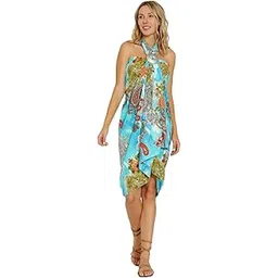 sun-rose fashions 100% Imported Polyester Fabric Animal Printed Beach Sarong Pareo Body wrap stole | Beach cover up | Bikini Cover up-picture-25