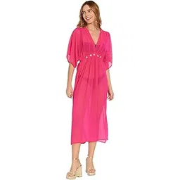 sun-rose fashions Boutique Collection Designer Free Size Kaftan with Buttons Georgette Caftan Cover up | Festive Look-picture-15
