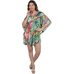 sun-rose fashions Women's Animal Print Kaftan – Beach Cover-Up | Free Size Fits M to 5XL| Resort & Holiday Wear-picture-29