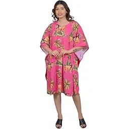 sun-rose fashions Women's Designer Print Kaftan – Beach Cover-Up | Free Size Fits M to 5XL| Resort & Holiday Wear-picture-25