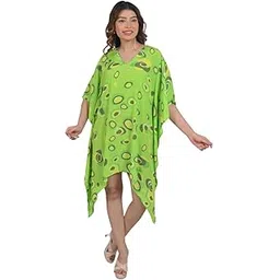 sun-rose fashions Women's Designer Print Kaftan – Beach Cover-Up | Free Size Fits M to 5XL| Resort & Holiday Wear-picture-37