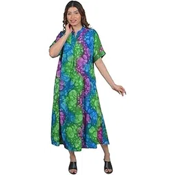 sun-rose fashions Women's Dreamwave Abstract Tie-Dye Kaftan– Beach Cover-Up | Free Size Fits M to 5XL | Holiday Wear-picture-24