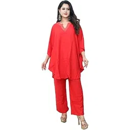 sun-rose fashions Women's Kaftan and Pant Co-ord set-picture-17
