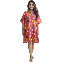 sun-rose fashions Women's Red Polka Dot Printed Short Kaftan – Free Size Kaftan Tunic-picture-35