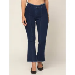 Sunday Casual Women Bootcut Mid-Rise Light Fade Stretchable Jeans-picture-18