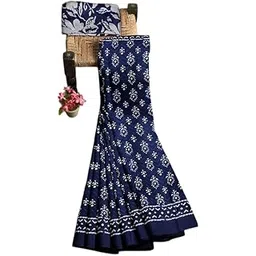 Sundreesaree Woman's Hand Block Print Jaipuri Mulmul Cotton Saree with Blouse Piece | Cotton Saree For Woman & Girls-picture-45