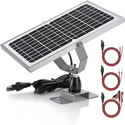 SUNER POWER 12V Waterproof Solar Battery Trickle Charger & Maintainer - 10 Watts Solar Panel Built-in Intelligent MPPT Solar Charge Controller + Adjustable Mount Bracket + SAE Connection Cable Kits-picture-15