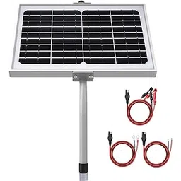 SUNER POWER 12V Waterproof Solar Battery Trickle Charger & Maintainer - 10 Watts Solar Panel Built-in Intelligent MPPT Solar Charge Controller + Tubular Mount Bracket + SAE Connection Cable Kits-picture-16