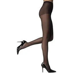 sunex Women's Solid Ultra Fine/Sheer Stockings- Black/Beige (Pack of 1)-picture-16