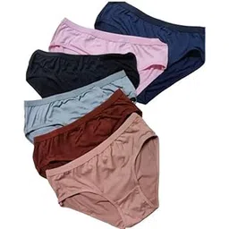 SunFlux® Women Hipsters Panties 100% Super Soft Cotton Hipster Ladies Plain Bright Panty/Innerwear Soft Panties Underwear Combo Pack 3 Or 6 (Colour May Very)-picture-23