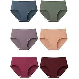 Sunflux® Women’s No Show Panties | 3–6 Pack Seamless Hipster Underwear | Soft Stretch Bikini Briefs with Invisible Edges & Cotton Lining (S–3XL)-picture-10