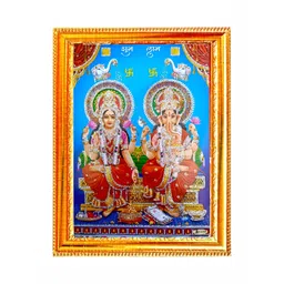SUNINOW Gold-Toned & Pink Lord Laxmi Ganesh Wood Wall Photo Frames-picture-25