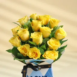 Sunlit Love In Yellow Roses For Dad image 2
