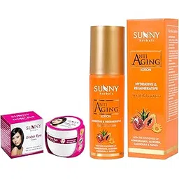 Sunny Under Eye Cream (50 gm) & Anti Aging Lotion (80 ml), Revitalizes Skin, Reduces Puffiness & Dark Circles, Minimizes Aging Signs & Restores Moisture-picture-25