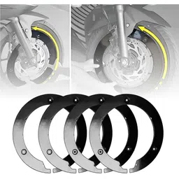 sunriders Bike Wheel Cover 17 Inch For Bajaj Pulsar RS 200 Black Half Pack of 4 Pc Wheel Cover For NA NA image 2