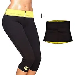 sunshine Neoprene Combo Hot Shaper Slimming Belt and Pants for Men and Women (Black, Medium)-picture-20