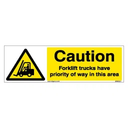 SUNSIGNS Caution Forklift Trucks Have Priority Of Way Signages Size 300x100 mm HP Print + Vinyl + Sun Board, SN0221-picture-17