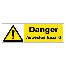 SUNSIGNS  Danger Asbestos Hazard Signages Size 450x150 mm HP Print + Vinyl, SN0099-picture-18