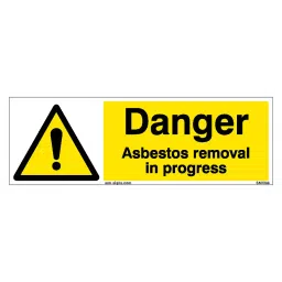 SUNSIGNS  Danger Asbestos Removal In Progress Signages Size 600x200 mm HP Print + Vinyl, SN0066-picture-29