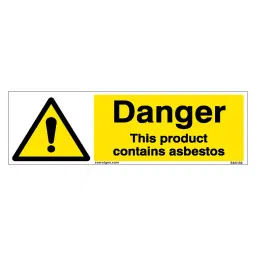 SUNSIGNS  Danger This Product Contains Asbestos Signages Size 450x150 mm HP Print + Vinyl, SN0102-picture-44