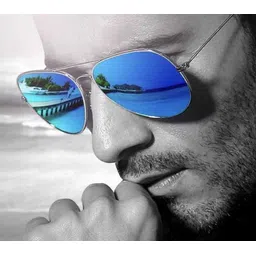 sunwear Gradient, UV Protection, Polarized, Mirrored Aviator Sunglasses (55) image 4