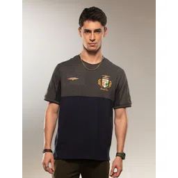 Supa Men Colourblocked Round Neck Cotton T-shirt-picture-33