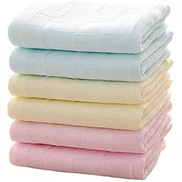 SUPER GELINGEN Stylish Cotton Handkerchief Set for Women & Kids - 6-Pack for Every Occasion. Versatile Face Towels and Kerchiefs for Ladies, Perfect for Everyday Use and Gifting. (6, CHECK PRINT)-picture-25