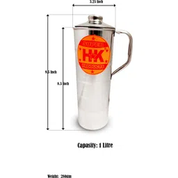 super hk 1 L Stainless Steel Water Jug image 3
