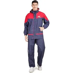 super Men's Seam-Sealed Rain Suit Waterproof Jacket With Hood|Pant And Carrying Pouch (NAT 895-P) image 1