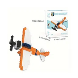 Super Toy 168Pcs Airplane Building Blocks Aircraft Toy for Kids Jet Plane 3D Building Brick Puzzle Kit Aeroplane Making STEM Learning Toy Birthday Gift for Boys and Girls image 2