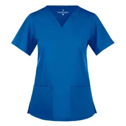 Superb Uniforms Polyester &a; Viscose Royal Blue Half Sleeves V Neck Scrub Top for Girls, SUW-WMST-Ryl-01, Size: 2XL-picture-33