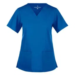 Superb Uniforms Polyester &a; Viscose Royal Blue Half Sleeves V Neck Scrub Top for Girls, SUW-WMST-Ryl-01, Size: M-picture-21