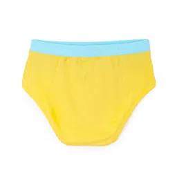 SuperBottoms Bamboo Knit Pack Of 3 Bunnies Printed Super Soft Briefs - Yellow Green & Blue image 5