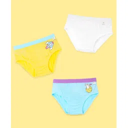 SuperBottoms Bamboo Knit Pack Of 3 Solid & Rabbit Printed Briefs - Multi Colour-picture-30