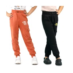 SuperBottoms Cotton Blend Knit Pack Of 2 I Am A Star & Yay I Did It Text Printed Joggers - Brown & Black-picture-21